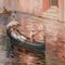 Artista de la escuela continental, escena veneciana, años 80, óleo sobre lienzo, enmarcado, Imagen 7