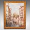 Artista de la escuela continental, escena veneciana, años 80, óleo sobre lienzo, enmarcado, Imagen 1