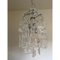 Transparenter und silberner Kronleuchter aus Muranoglas von Simoeng 8