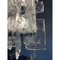 Transparenter und silberner Kronleuchter aus Muranoglas von Simoeng 2