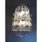 Transparenter und silberner Kronleuchter aus Muranoglas von Simoeng 11