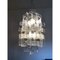 Transparenter und silberner Kronleuchter aus Muranoglas von Simoeng 7