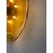 Italienische Wandlampe aus bernsteinfarbener Muranoglasscheibe und Messing Metallrahmen von Simoeng 3