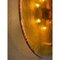 Italienische Wandlampe aus bernsteinfarbener Muranoglasscheibe und Messing Metallrahmen von Simoeng 2