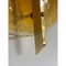 Italienische Wandlampe aus bernsteinfarbener Muranoglasscheibe und Messing Metallrahmen von Simoeng 6