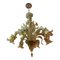 Murano Glas im italienischen Stil mit goldenem Kronleuchter von Simoeng 1