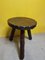 French Wooden Tripod Stool, 1970s 5