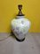 Large Porcelain Table Lamp with Flowers, 1980s, Image 4