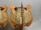 Mid-Century Portuguese Rustic Wood Straw Wooden Table Lamps, 1960s, Set of 2, Image 5