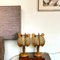 Lámparas de mesa portuguesas Mid-Century de madera rústica de paja, años 60. Juego de 2, Imagen 2