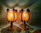Mid-Century Portuguese Rustic Wood Straw Wooden Table Lamps, 1960s, Set of 2 3