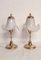 Crystal Table Lamps. Italy, 1970s, Set of 2 1