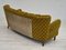 Vintage Danish Three-Seater Curved Sofa in Velour and Beech, 1960s, Image 12