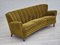 Vintage Danish Three-Seater Curved Sofa in Velour and Beech, 1960s 17