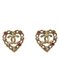 Pearl Crystal CC Heart Earrings from Chanel, Set of 2 1