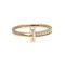 T One Narrow Diamond Ring in Pink Gold from Tiffany 1