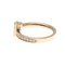 T One Narrow Diamond Ring in Pink Gold from Tiffany 3