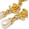 Artificial Pearl Turnlock Chain Necklace from Chanel 2