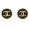 Boucles d'Oreilles Boutons Noires de Chanel, Set de 2 1
