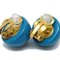 Blue Button Earrings from Chanel, Set of 2 3