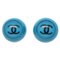 Blaue Knopfohrringe von Chanel, 2 . Set 1