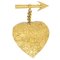 Bow and Arrow Heart Brooch Pin in Gold from Chanel 1