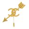 Broche con forma de corazón con arco y flecha en dorado de Chanel, Imagen 1