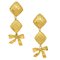 Goldfarbene Ohrringe mit Schleife von Chanel, 2 . Set 1