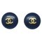 Button Earrings in Black from Chanel, Set of 2 1