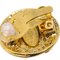 Goldfarbene Knopfohrringe von Chanel, 2 . Set 4