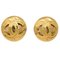 Button Earrings in Gold from Chanel, Set of 2 1