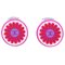 Button Earrings in Pink from Chanel, Set of 2 1
