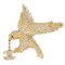 Goldene Adler Strass Brosche von Chanel 1