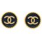 Black Button Earrings from Chanel, Set of 2 1