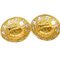 Gold Button Artificial Pearl Earrings from Chanel, Set of 2 3