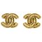 Boucles d'Oreilles CC Dorées de Chanel, Set de 2 1