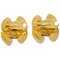 Goldene CC Ohrringe von Chanel, 2 . Set 3