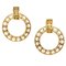 Gold Dangle Hoop Earrings from Chanel, Set of 2 1