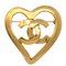 Gold Heart Brooch from Chanel 1