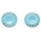 Light Blue Button Earrings from Chanel, Set of 2 1