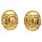 Oval Earrings in Gold from Chanel, Set of 2 1