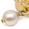 Rhinestone Artificial Pearl Brooch Pin Gold 02p Kk91774 from Chanel 2