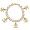Rhinestone Chain Bracelet Gold 96p 123479 from Chanel, Image 1