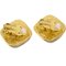 Rhombus Earrings Clip-on Gold 94p 123266 from Chanel, Set of 2 3