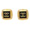 Goldener Quadratischer Ohrring von Chanel, 2 . Set 1