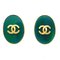 Oval Stone Earrings from Chanel, Set of 2 1