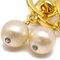 Turnlock Artificial Pearl Dangle Earrings from Chanel, Set of 2 2