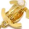 Turnlock Artificial Pearl Dangle Earrings from Chanel, Set of 2 3