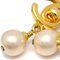 Turnlock Artificial Pearl Dangle Earrings from Chanel, Set of 2 2