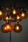 Ceiling Lamp in Brass and Amber Glass by Hans-Agne Jakobsson, 1950s 8